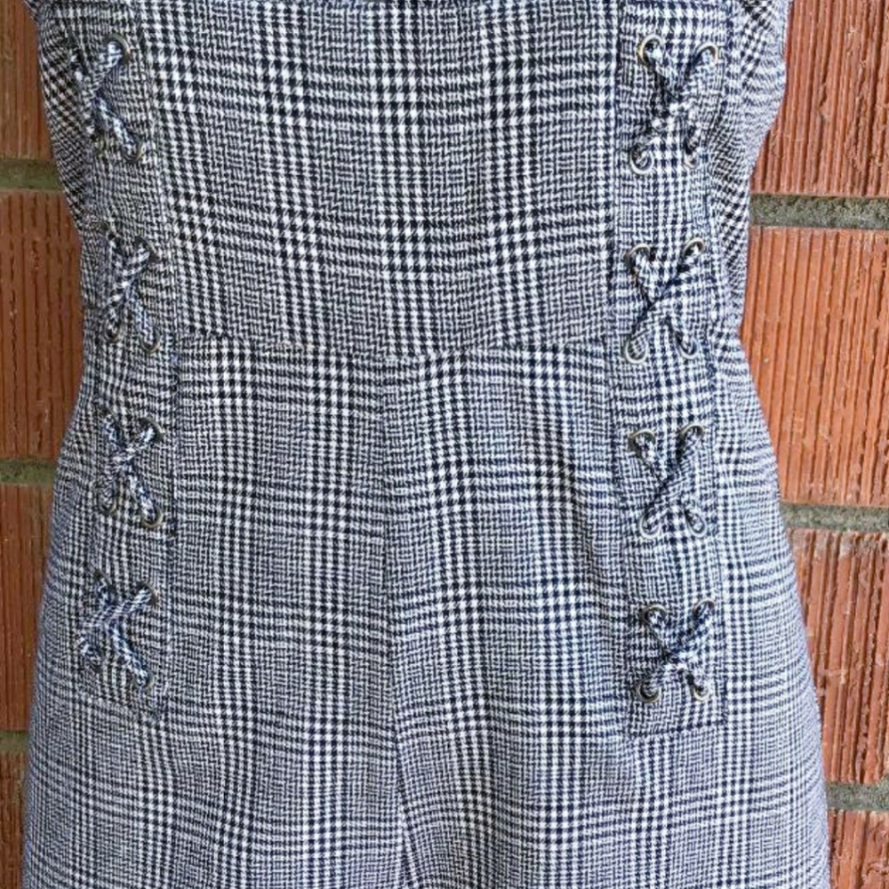 LAST ONE❗CURRENT AIR Plaid Ruffles Detail Jumpsuit - Picture 10 of 11